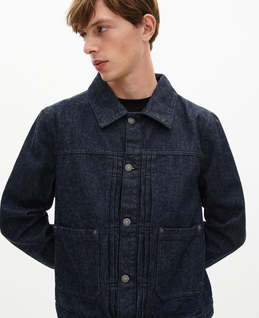The Kooples H BLUE ELECTRIC dark blue denim jacket