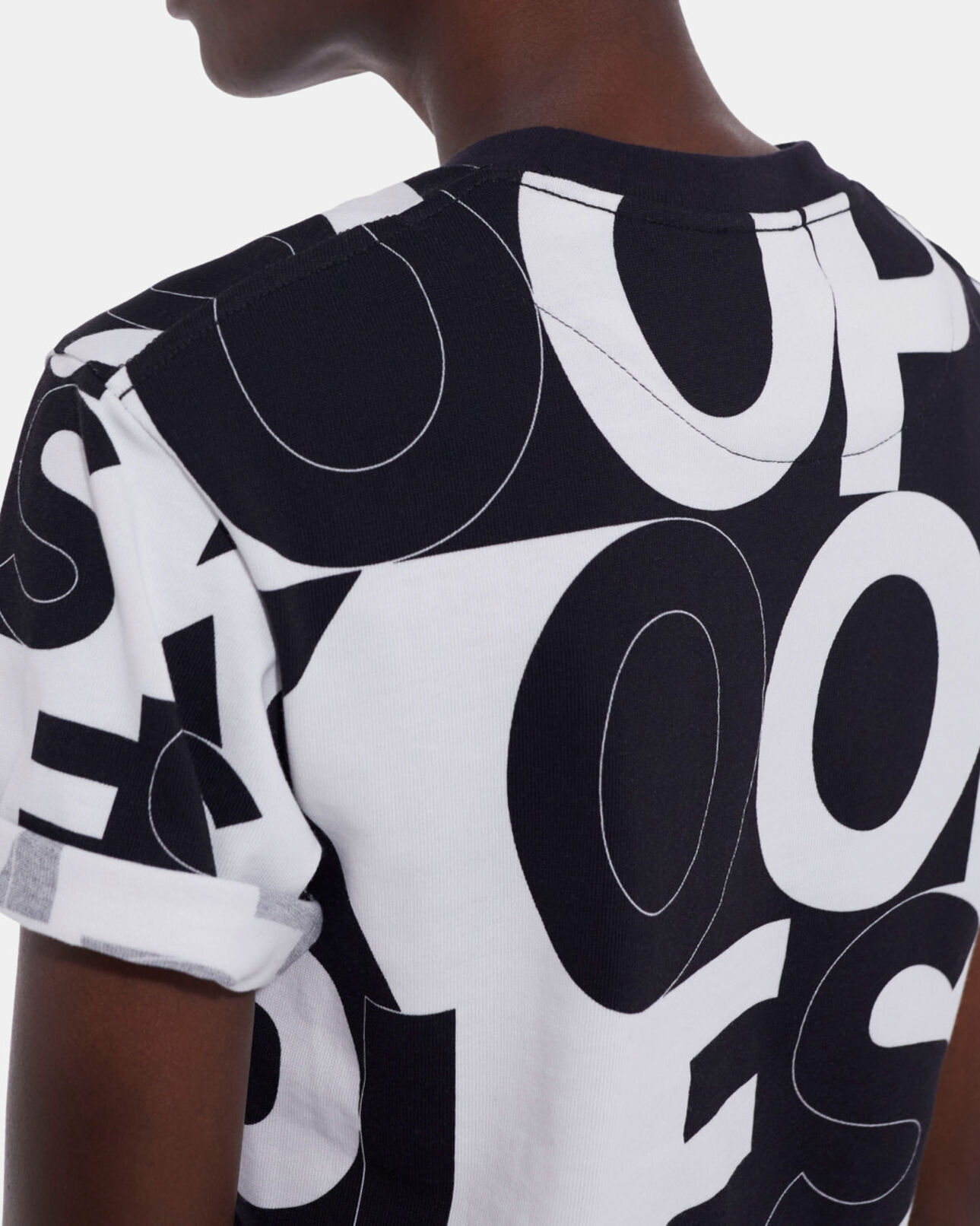 The Kooples WOMEN BLACK / WHITE t-shirt with the kooples logo