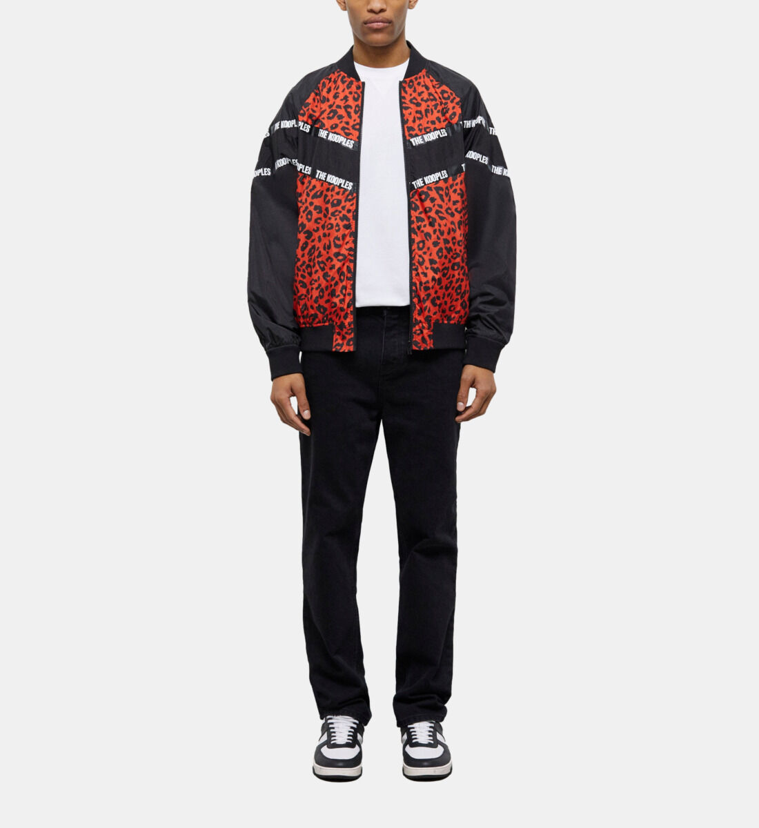 Two-tone jacket with logo bands