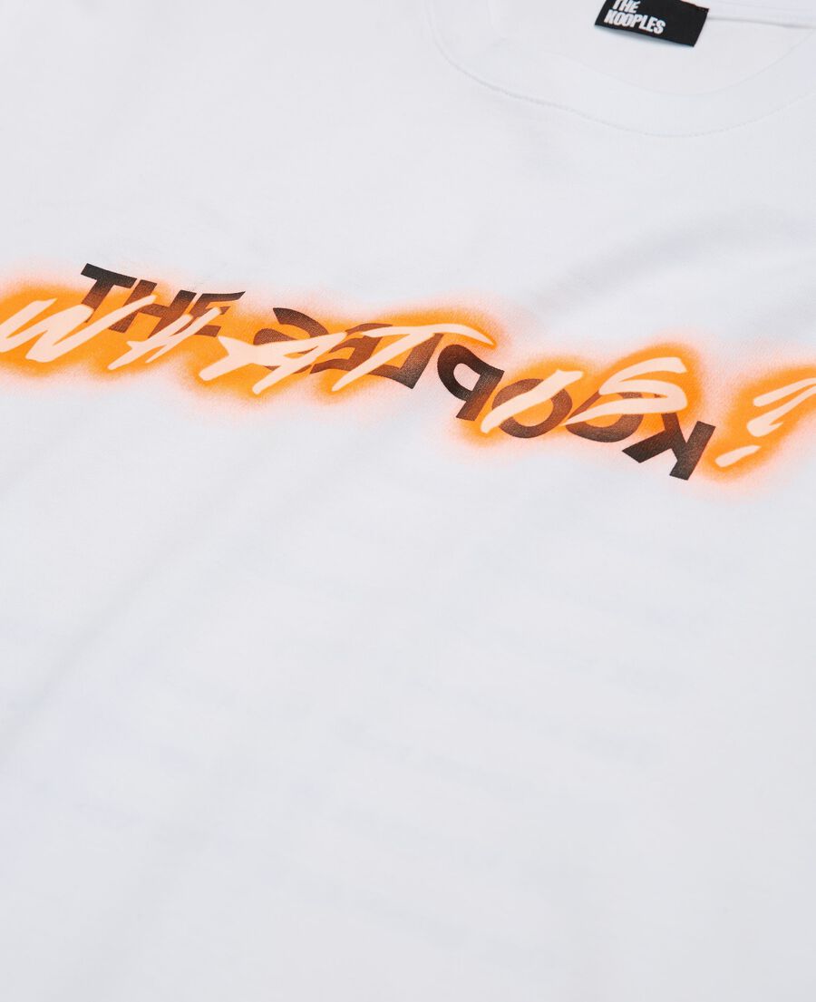 The Kooples MEN WHITE what is neon white t-shirt