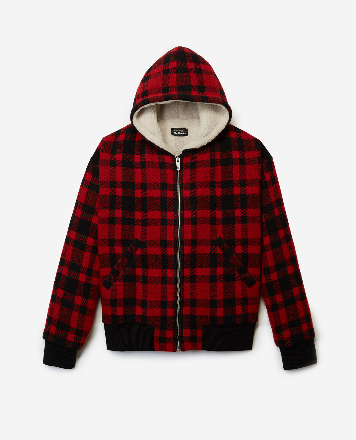 Plaid coat with hood clearance