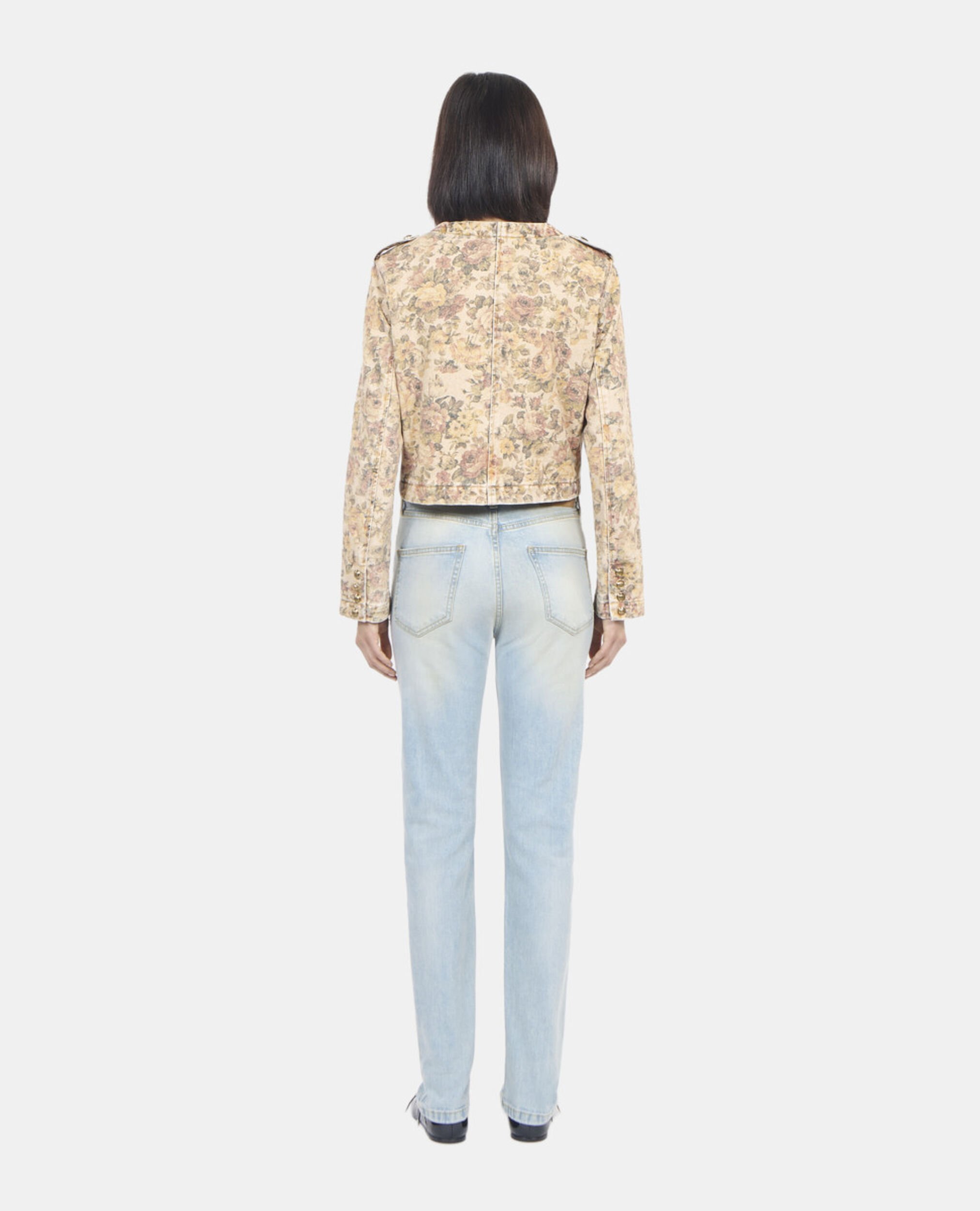 Jacke mit Blumendruck, BEIGE LINEN, hi-res image number null
