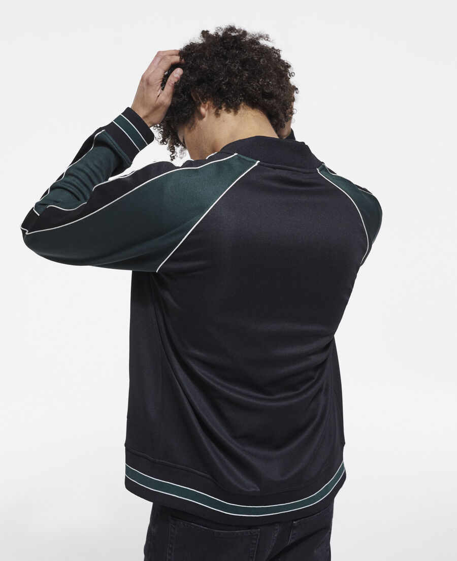 two-tone zipped sweatshirt