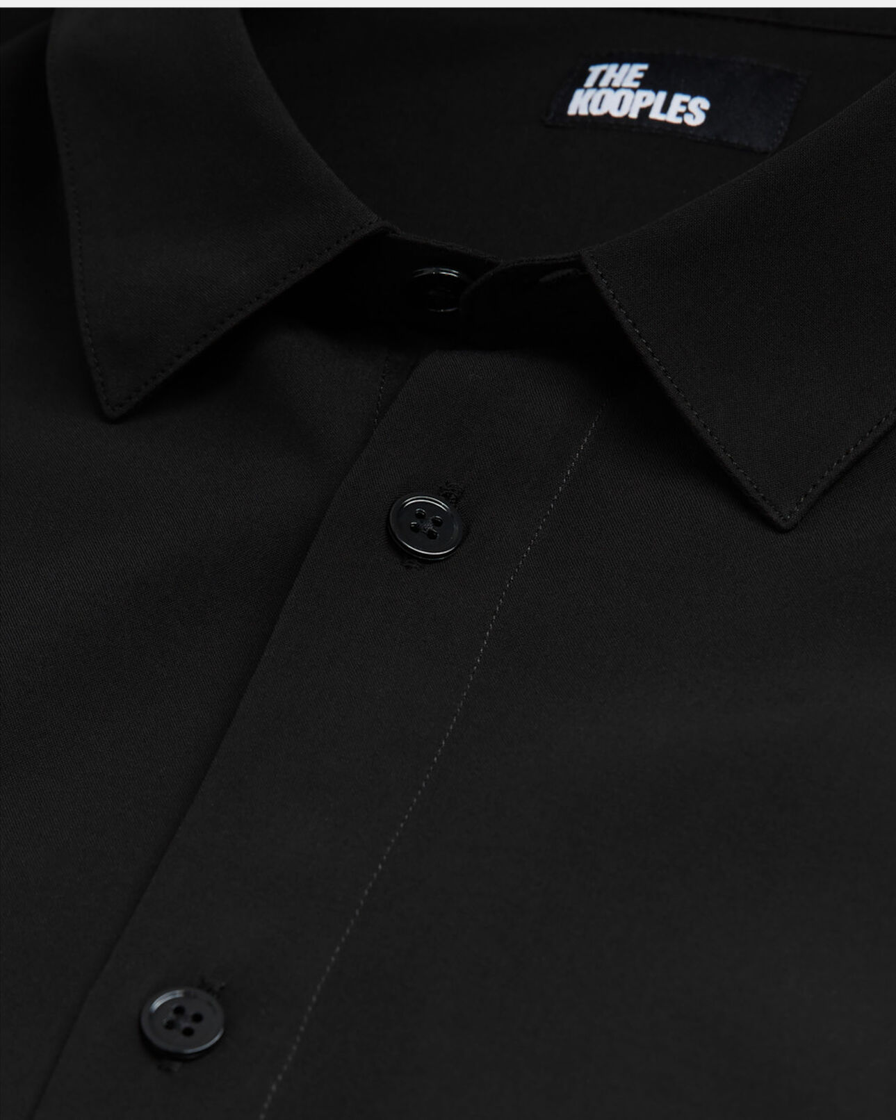 The Kooples MEN BLACK black shirt  with classic collar