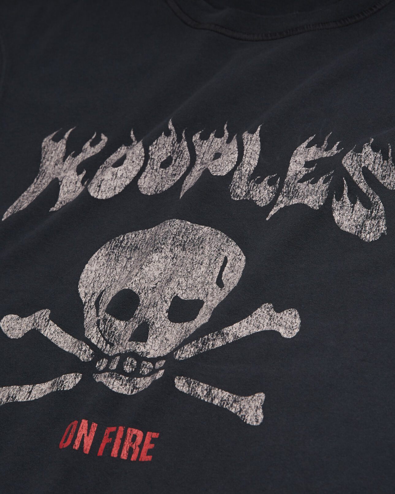 The Kooples HOMME BLACK WASHED t-shirt homme sérigraphié noir