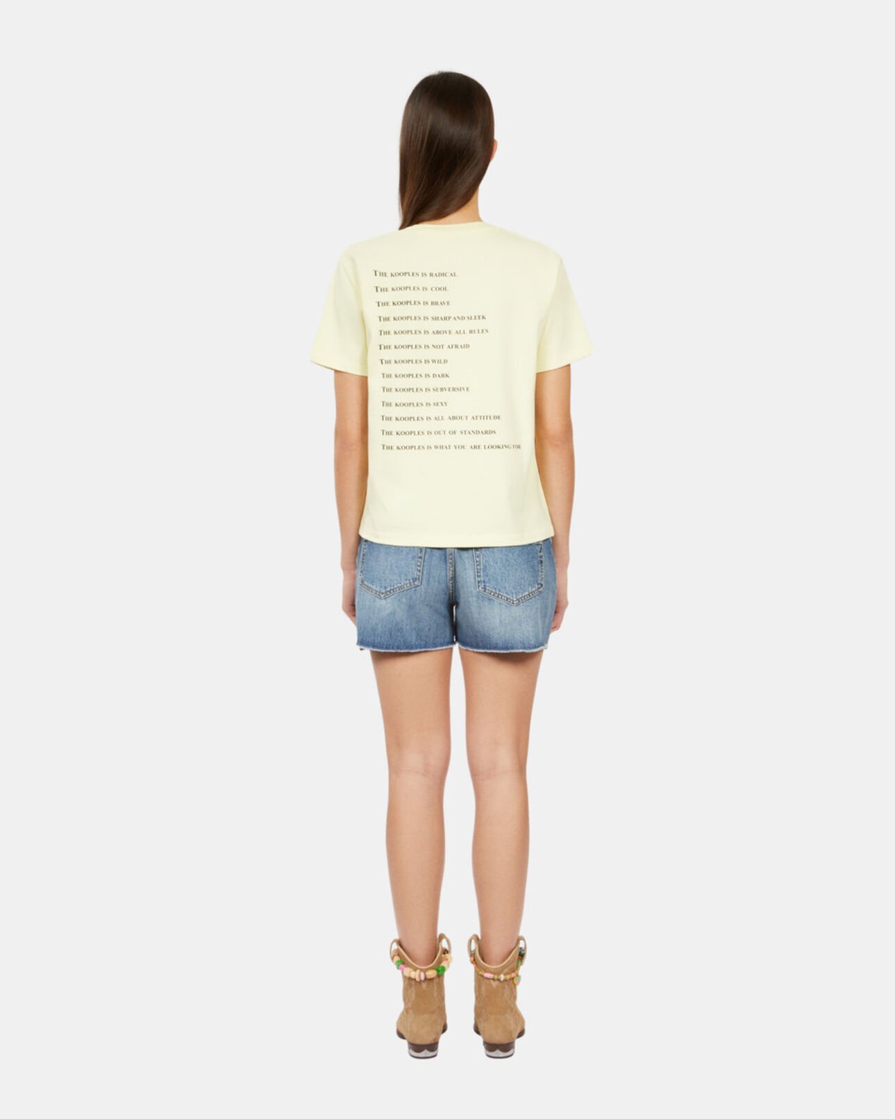 The Kooples FEMME BRIGHT YELLOW t-shirt what is jaune clair
