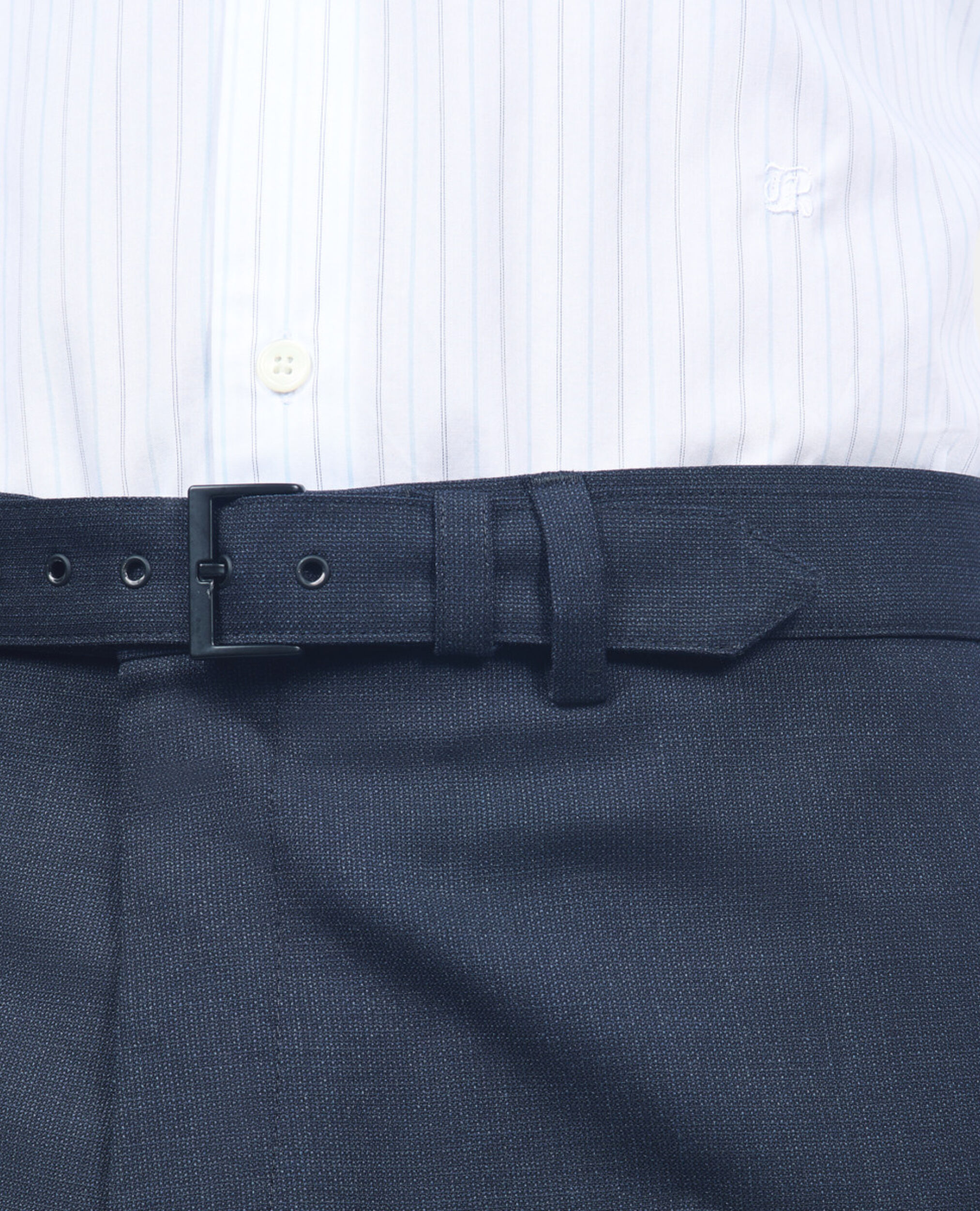 Navy blue wool suit trousers, NAVY, hi-res image number null