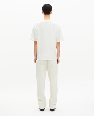 The Kooples HERREN ECRU bedrucktes t-shirt mit pinien-effekt ecru