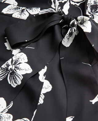 The Kooples FEMME BLACK robe courte fleurie