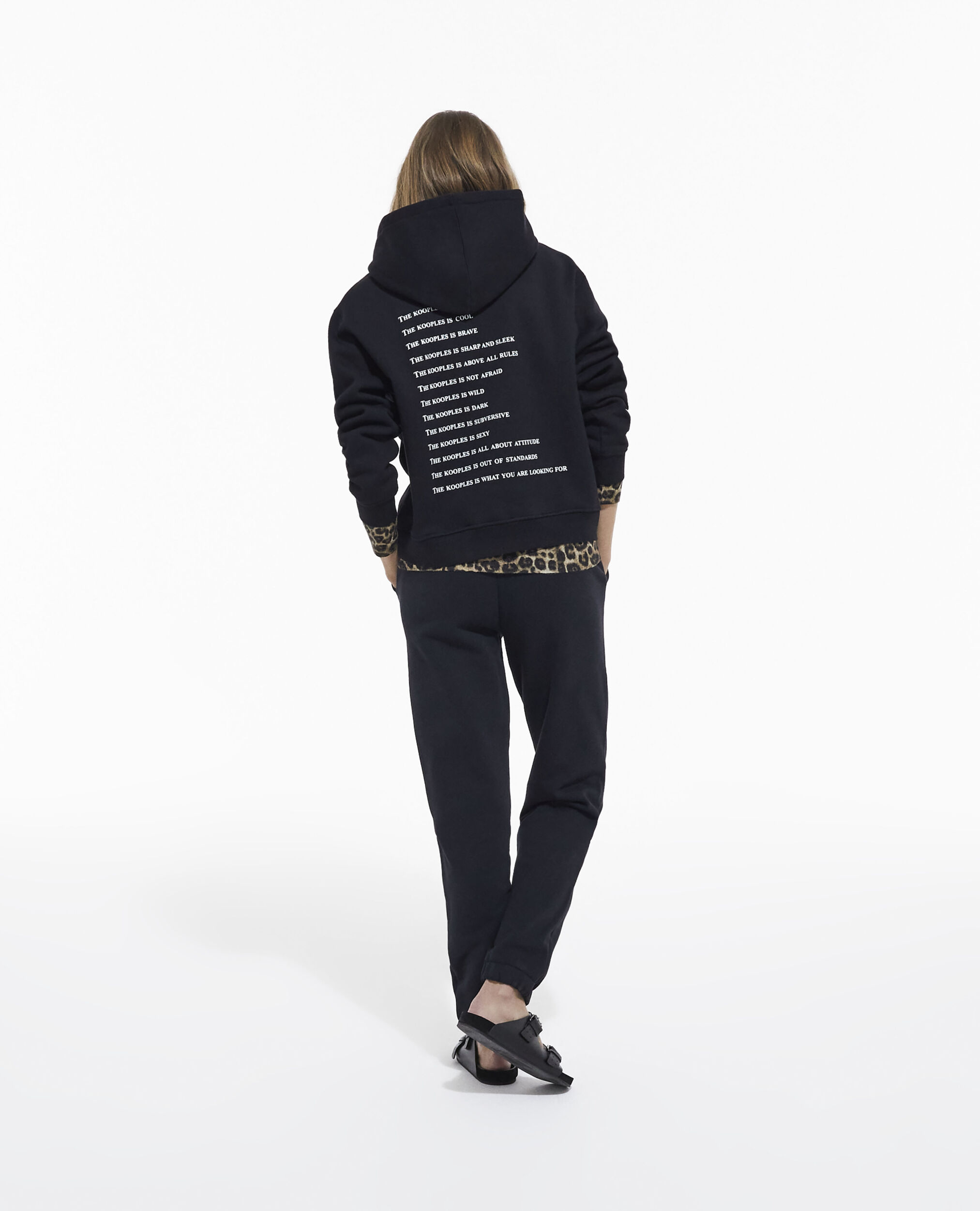 Jogging noir imprim what is The Kooples France