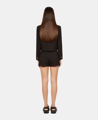 The Kooples FEMME BLACK veste en tweed noire