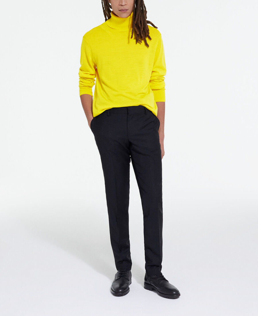 yellow merino wool sweater