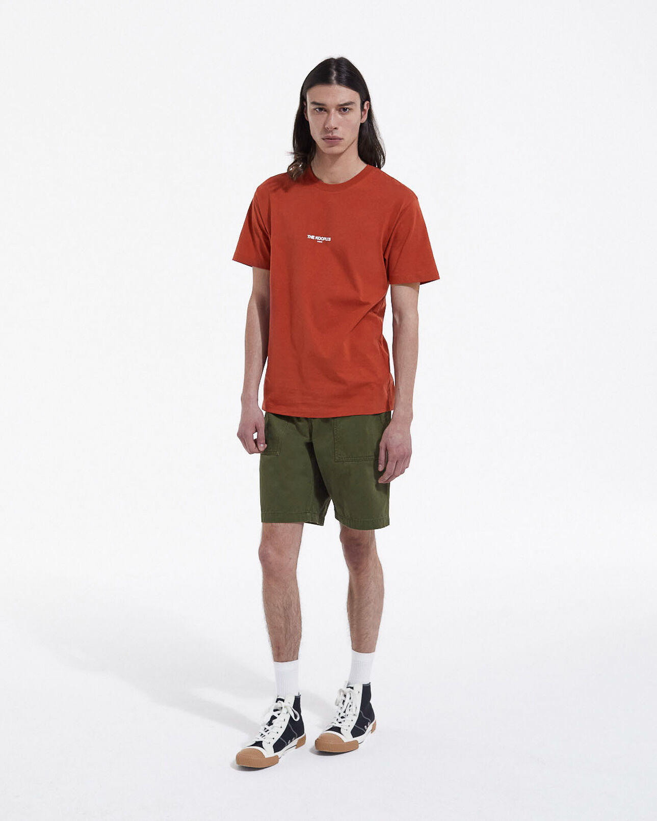 The Kooples HOMME RED t-shirt rouge à petit logo the kooples