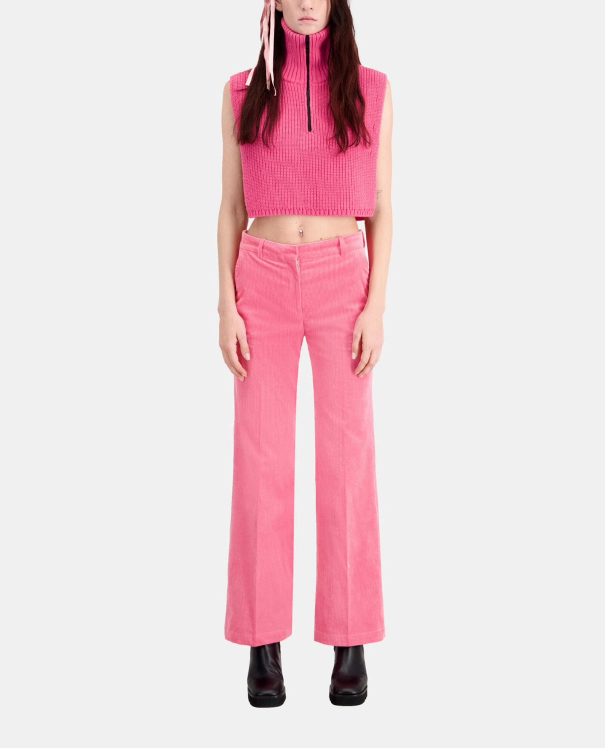 Pink corduroy trousers The Kooples UK