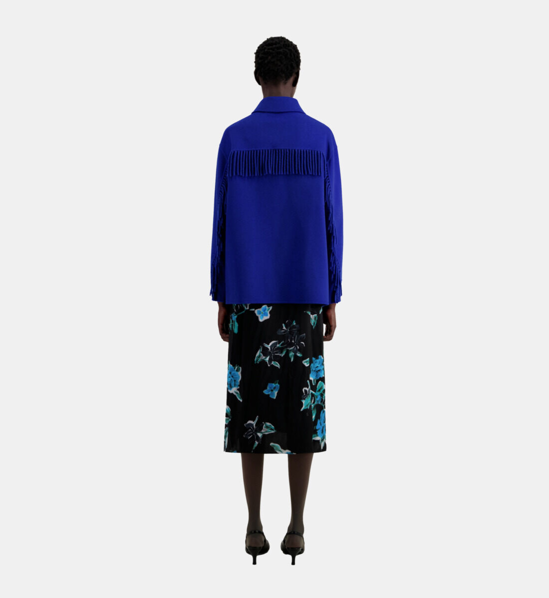 Blue wool blend overshirt jacket The Kooples