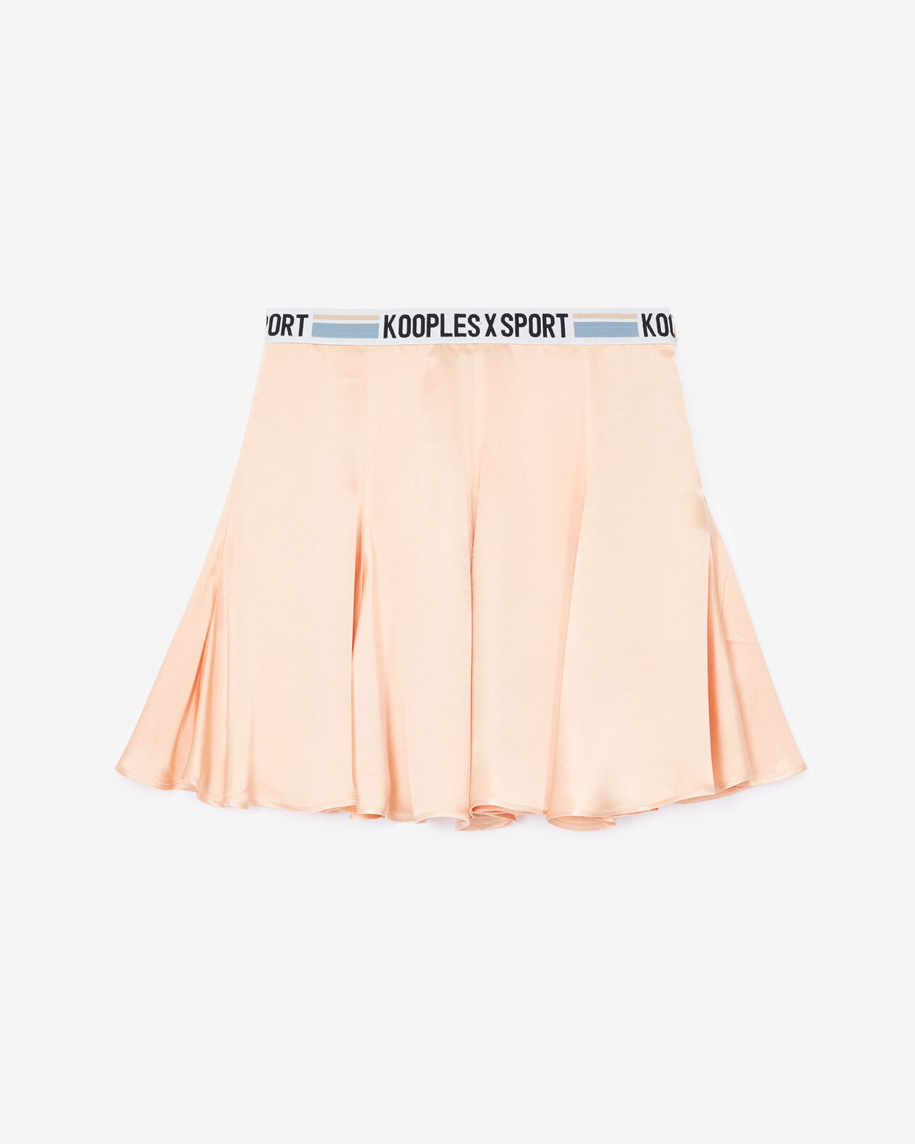 The Kooples FEMME PEACH jupe patineuse fluide orange bande logo