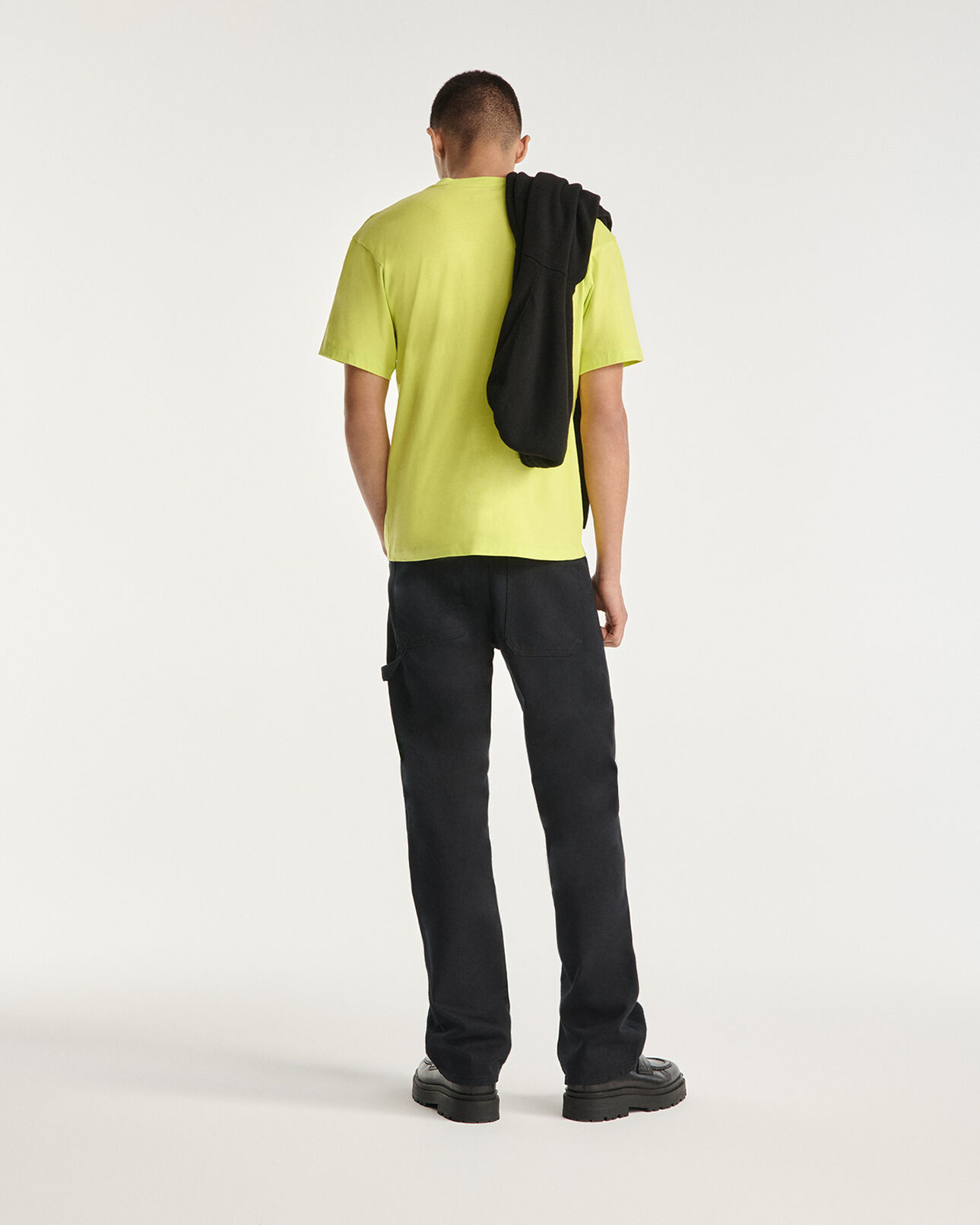 The Kooples HOMBRE YELLOW camiseta amarilla algodón fluorescente