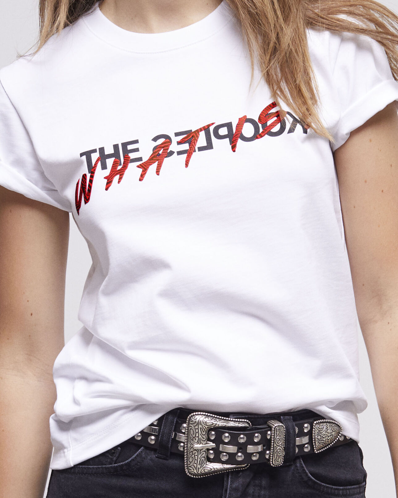 The Kooples FEMME WHITE t-shirt femme what is blanc