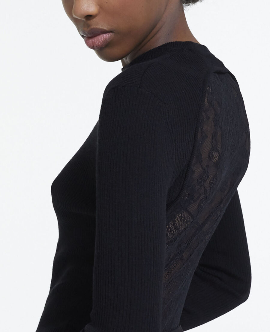 black wool sweater
