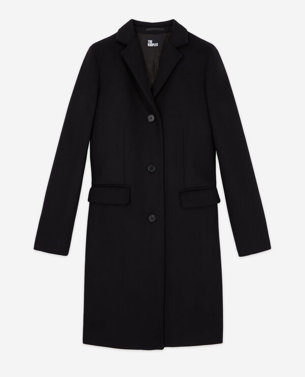 abrigo lana cachemira negro