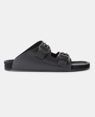 The Kooples F BLACK black leather sandals