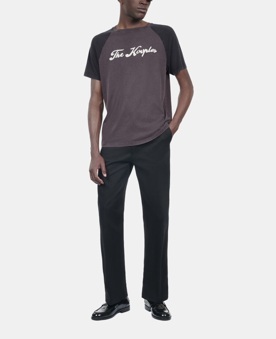 The Kooples H BLACK WASHED black next collection serigraphy t-shirt