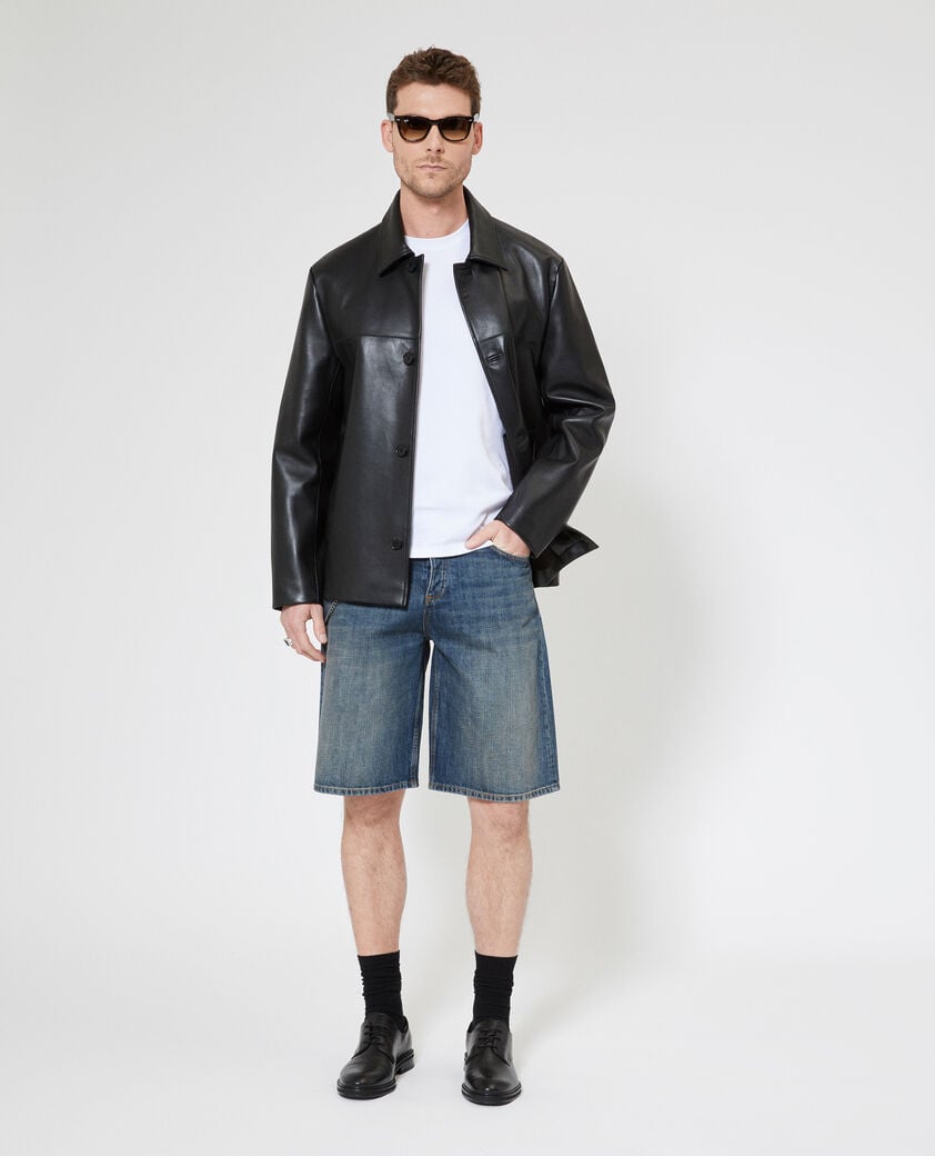 The Kooples HERREN MEDIUM BLUE denim-shorts mit kette blau