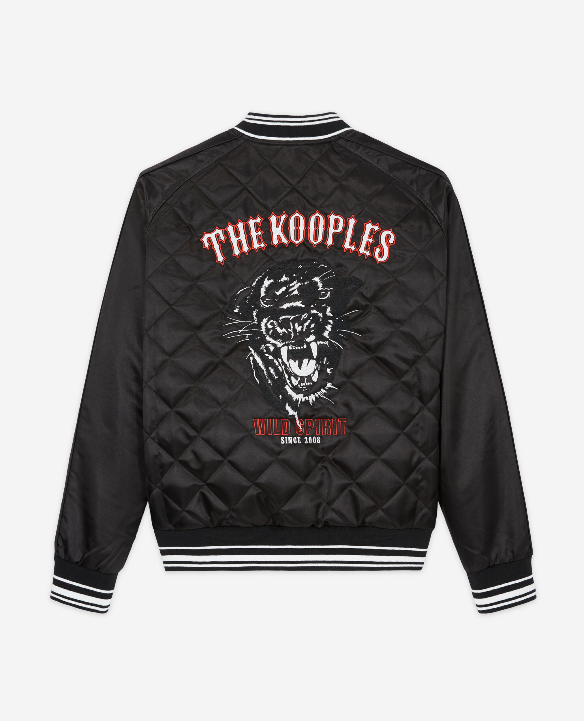 Blouson brodé noir, BLACK, hi-res image number null
