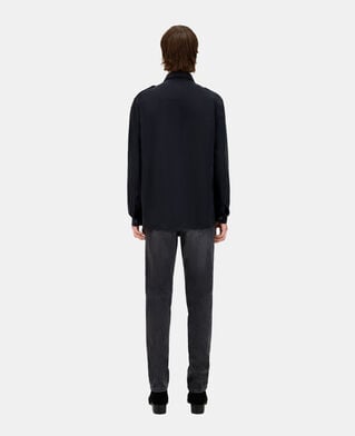 The Kooples HOMME BLACK chemise en lyocell et lin noire