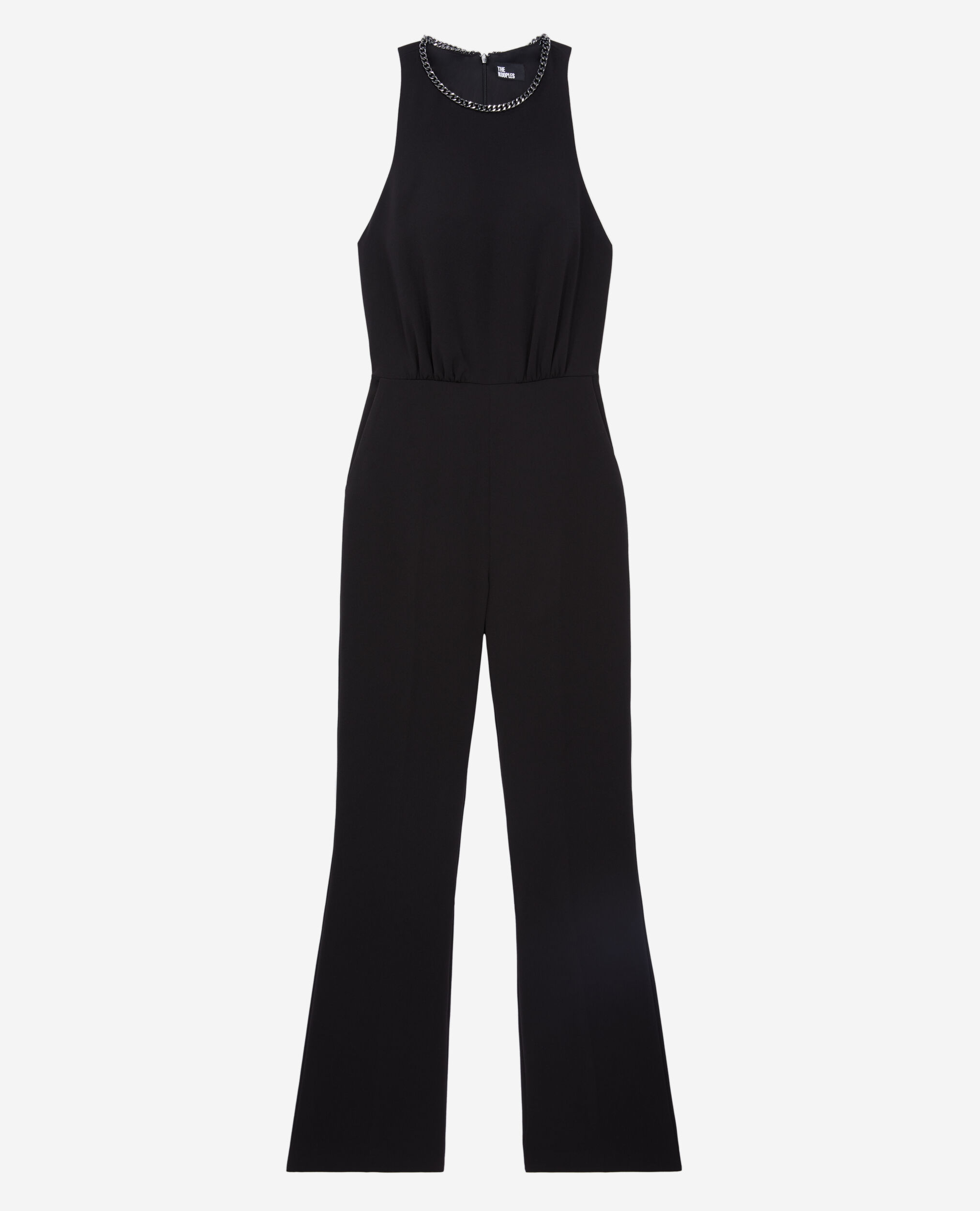 Black crepe jumpsuit hot sale