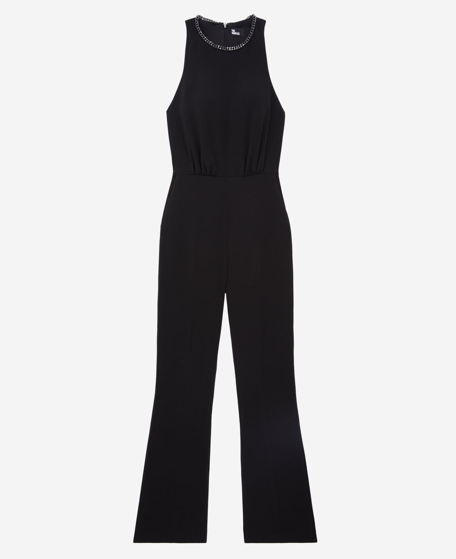 black crepe jumpsuit