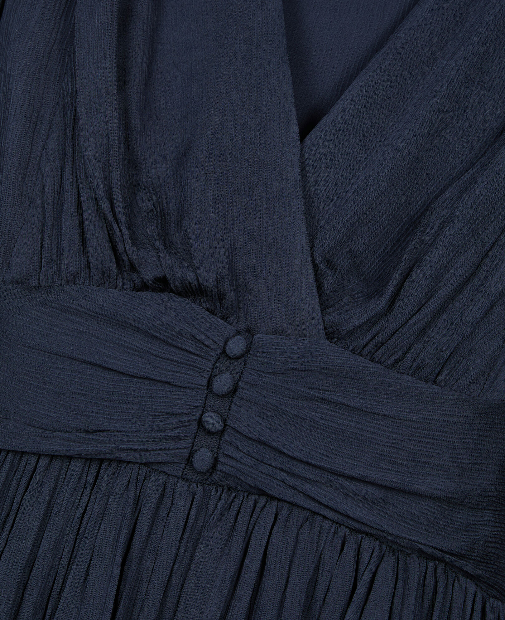 The Kooples WOMEN DARK NAVY navy blue crinckle short dress