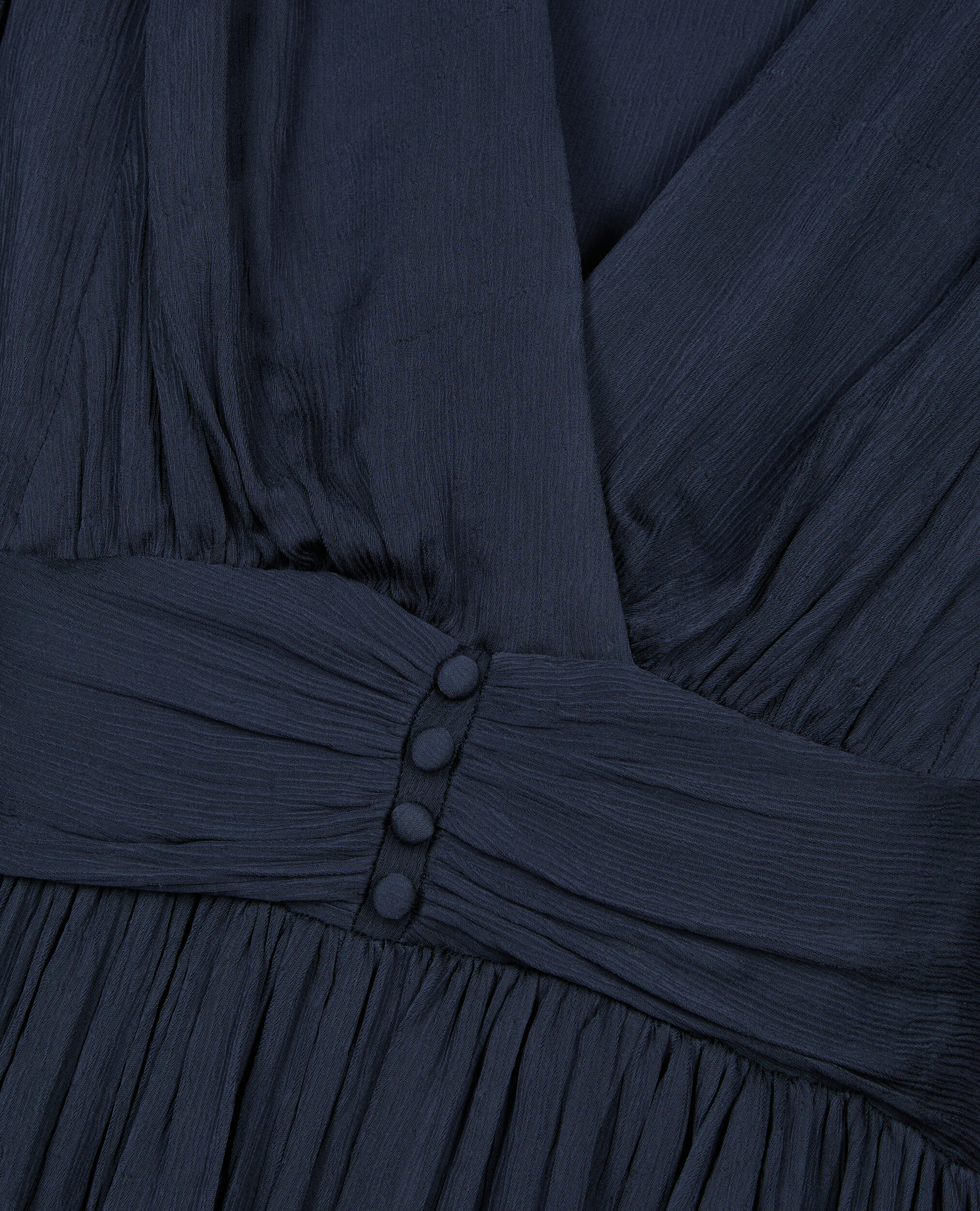 Navy blue crinckle short dress, DARK NAVY, hi-res image number null