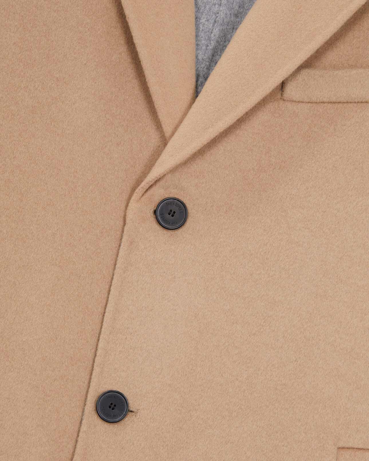 The Kooples H CAMEL long beige wool blend coat