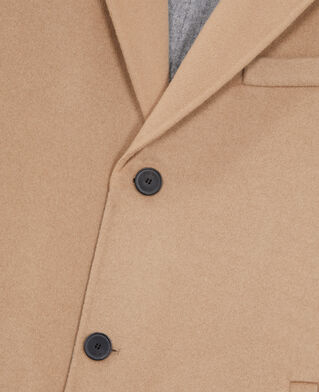 The Kooples HOMBRE CAMEL abrigo beige largo mezcla lana