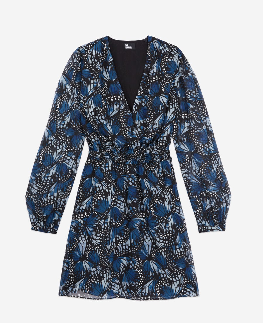 The Kooples WOMEN BLUE short printed dress