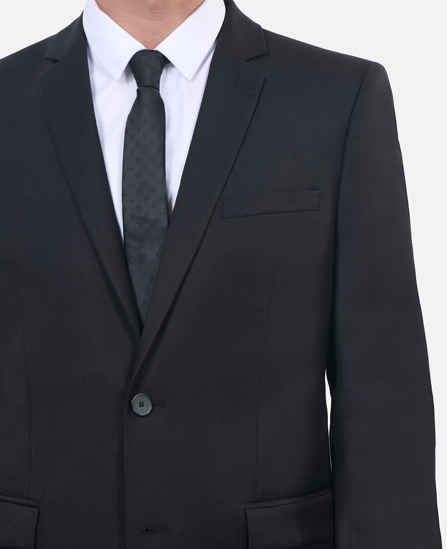 black wool suit jacket