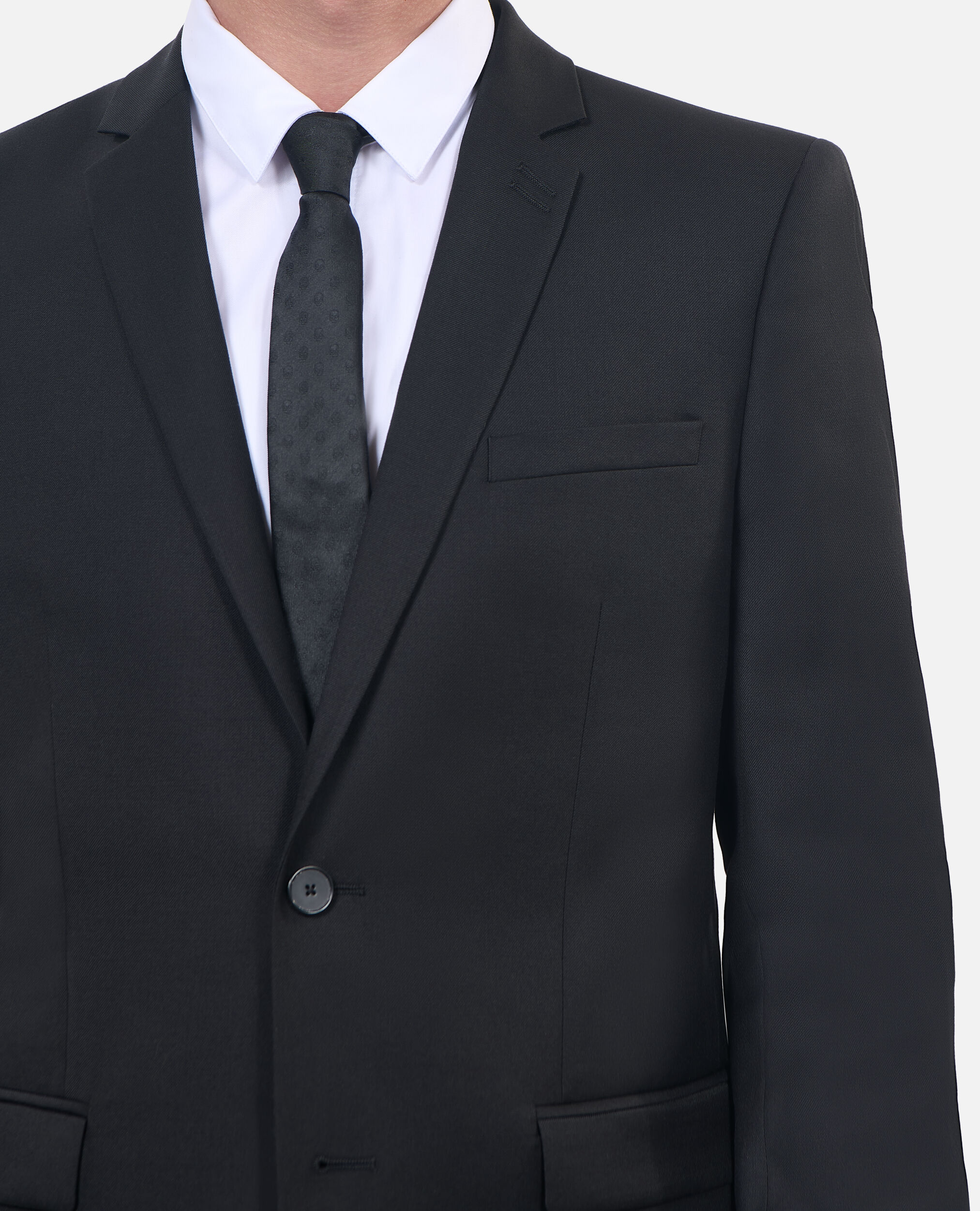 Black wool suit jacket, BLACK, hi-res image number null