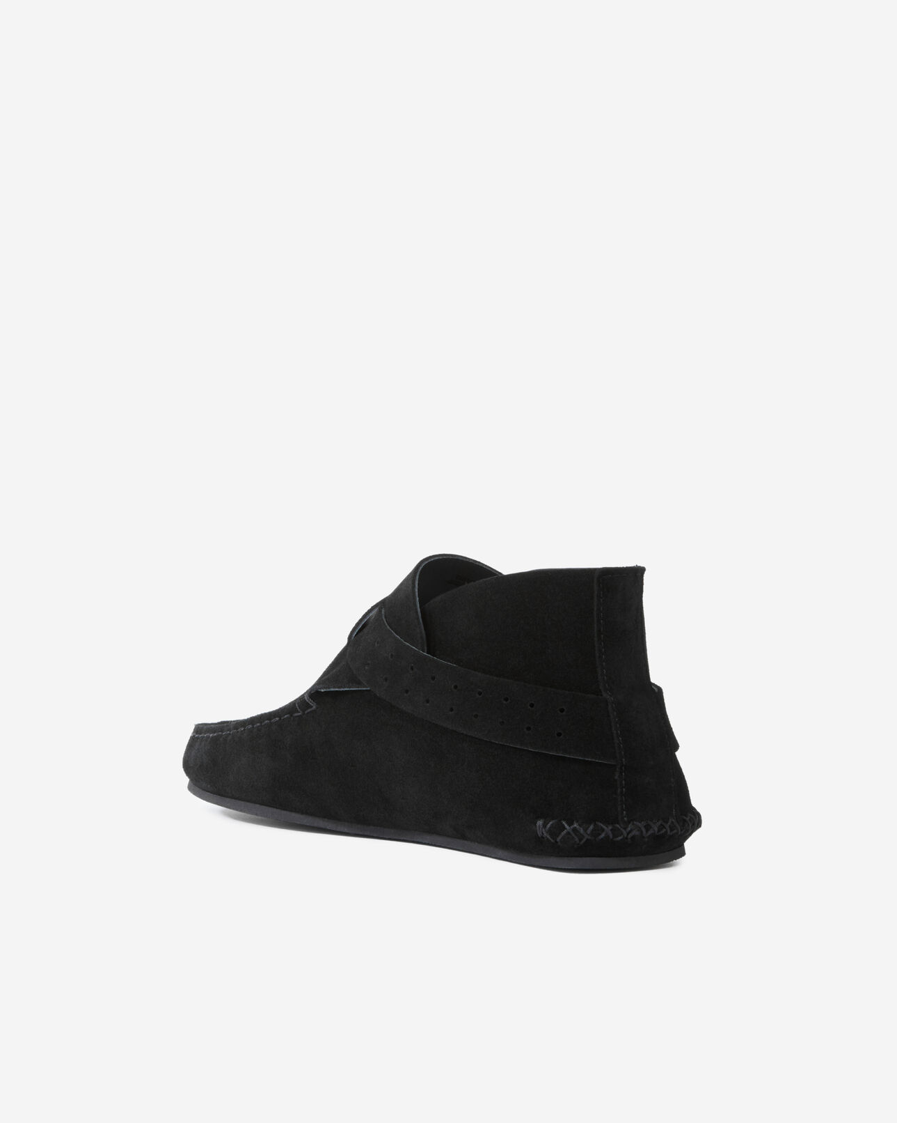 The Kooples HOMME BLACK chaussures en cuir suédé noires