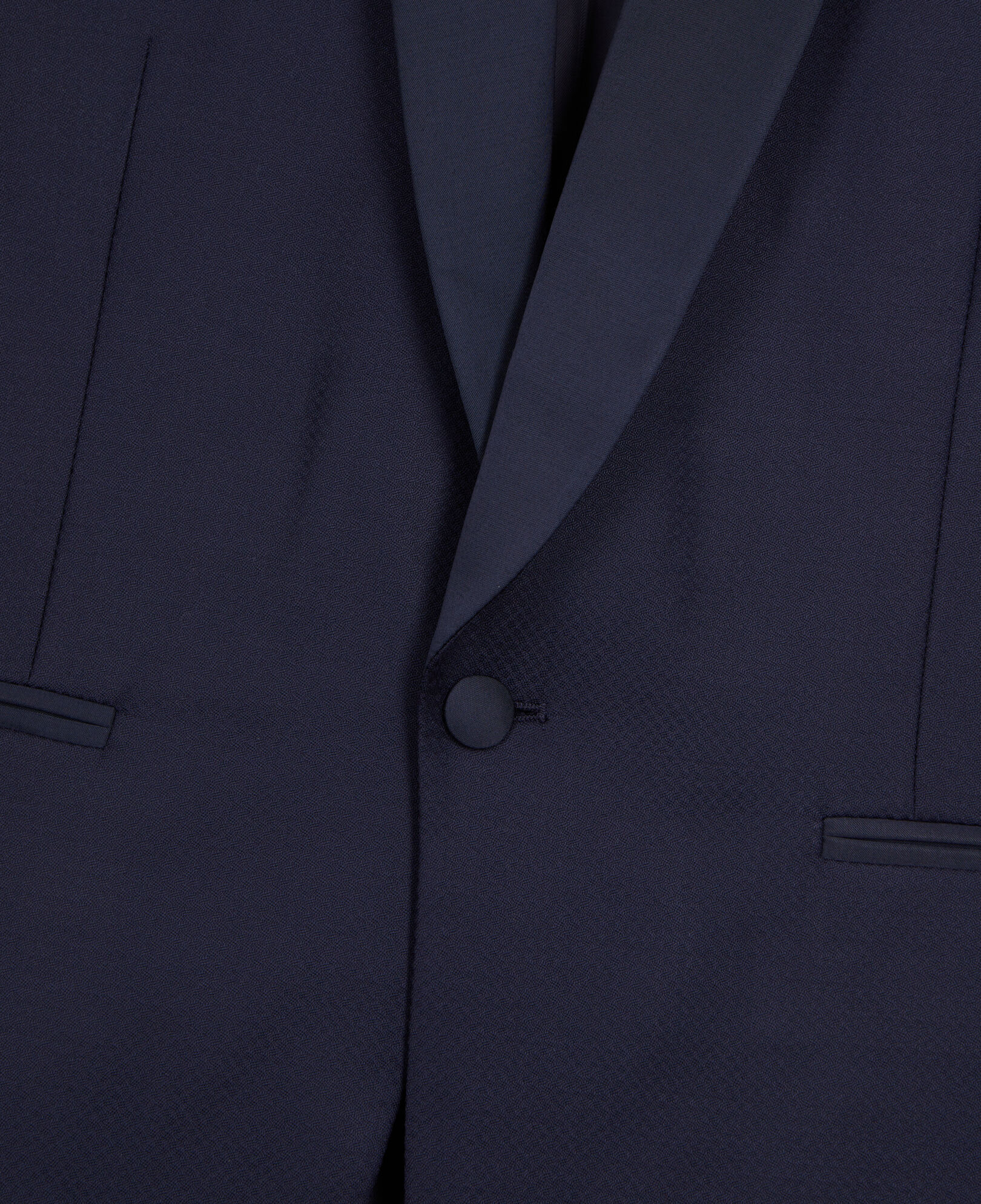 The Kooples MEN NAVY navy blue wool tuxedo fitted jacket
