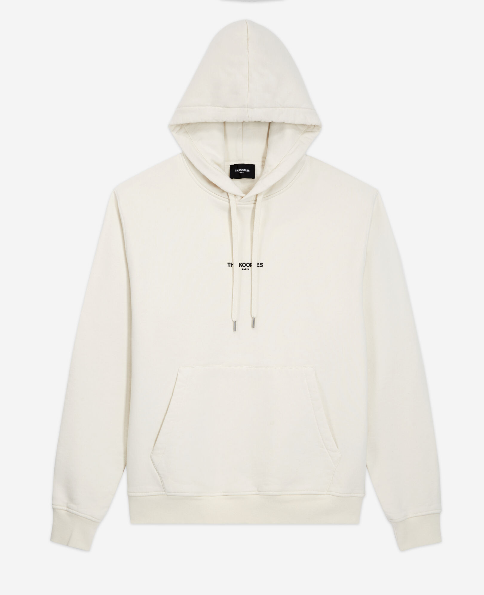The Kooples MEN OFF WHITE black logo hoodie