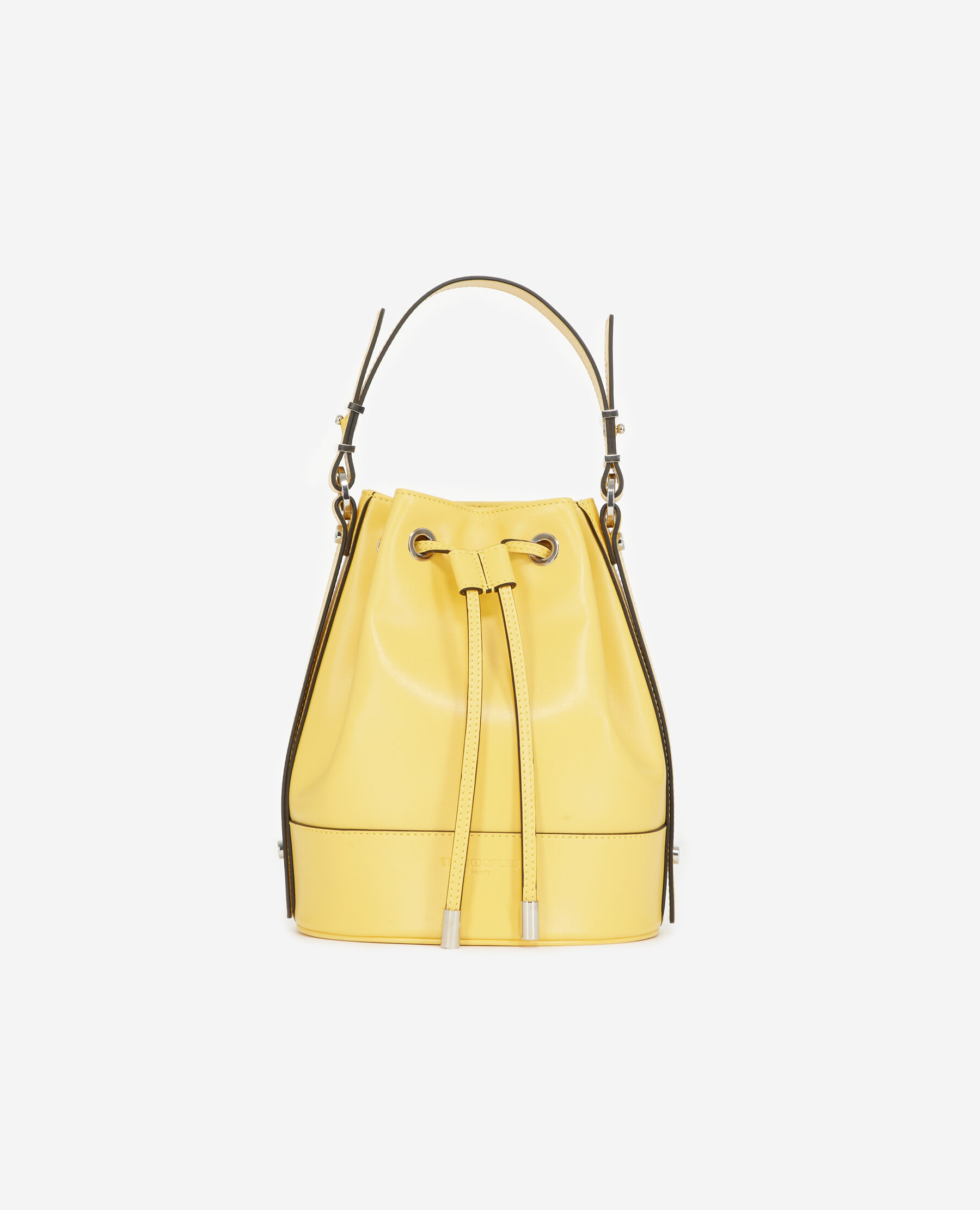 Medium Tina bag in smooth yellow leather