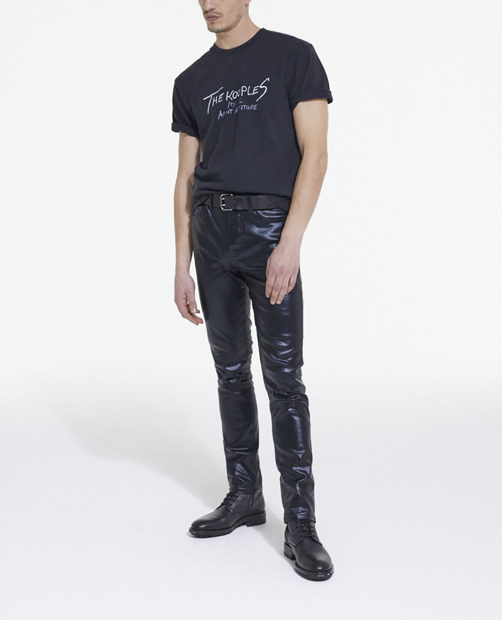 Slim patent black jeans, BLACK, hi-res image number null