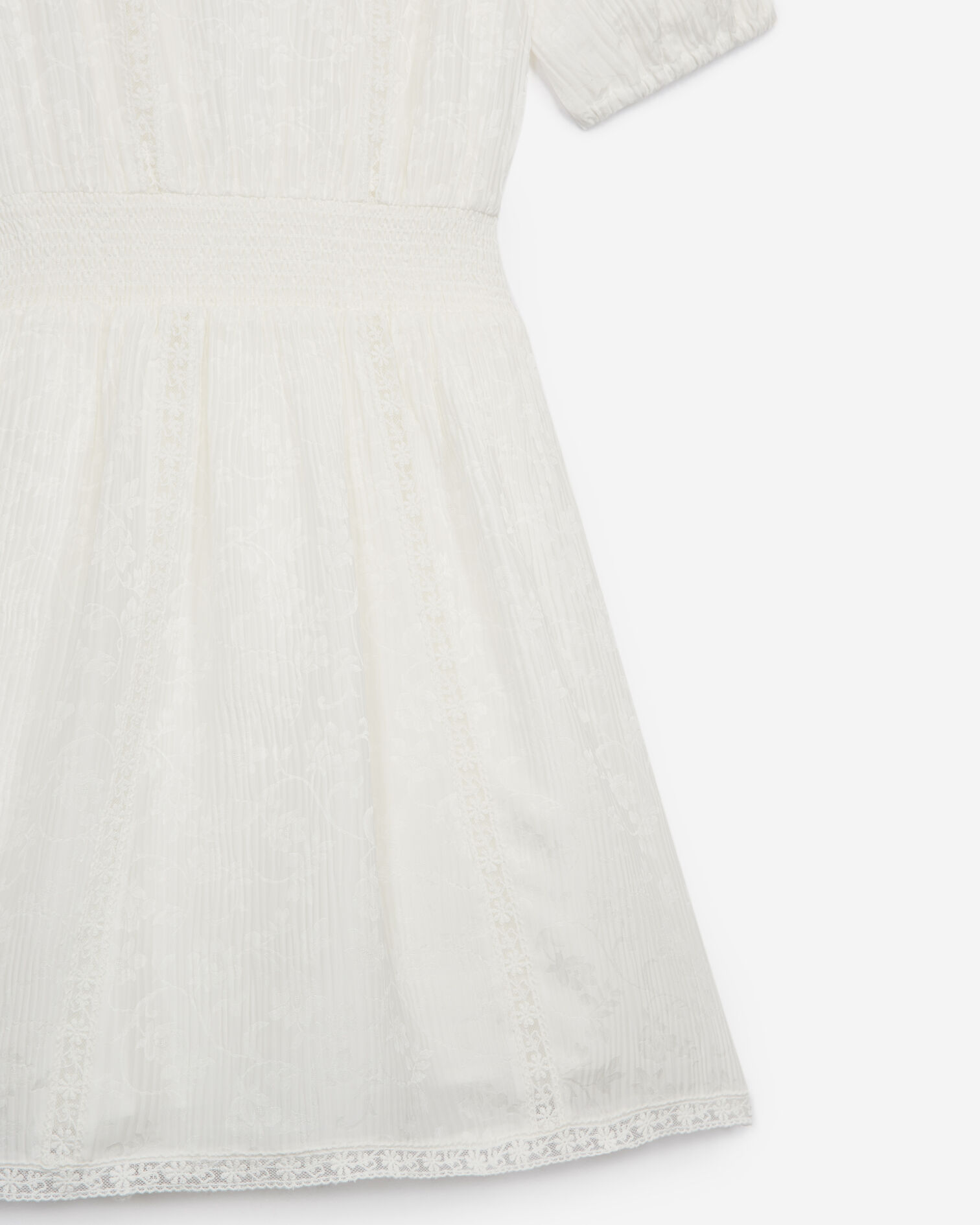 Robe fluide détails dentelle, ECRU, hi-res image number null