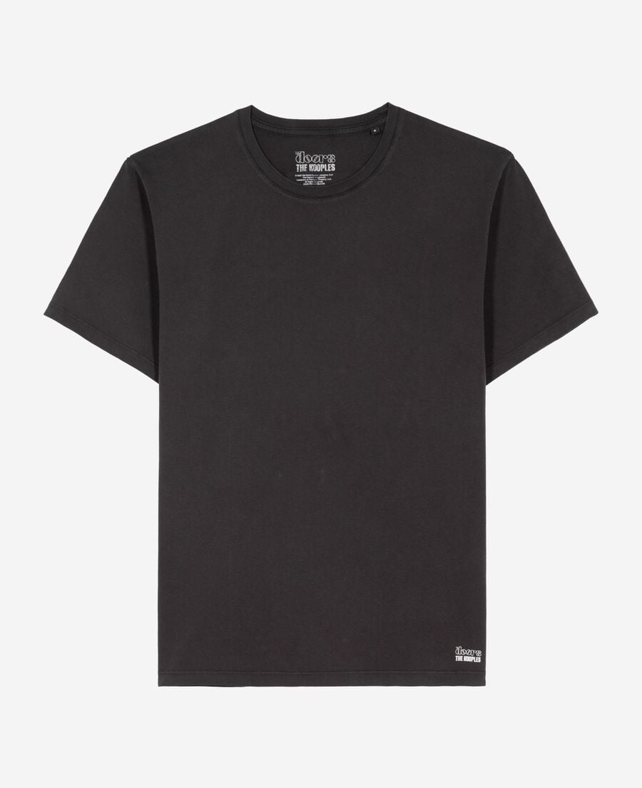 The Kooples MIXED BLACK WASHED the doors x the kooples unisex faded black t-shirt