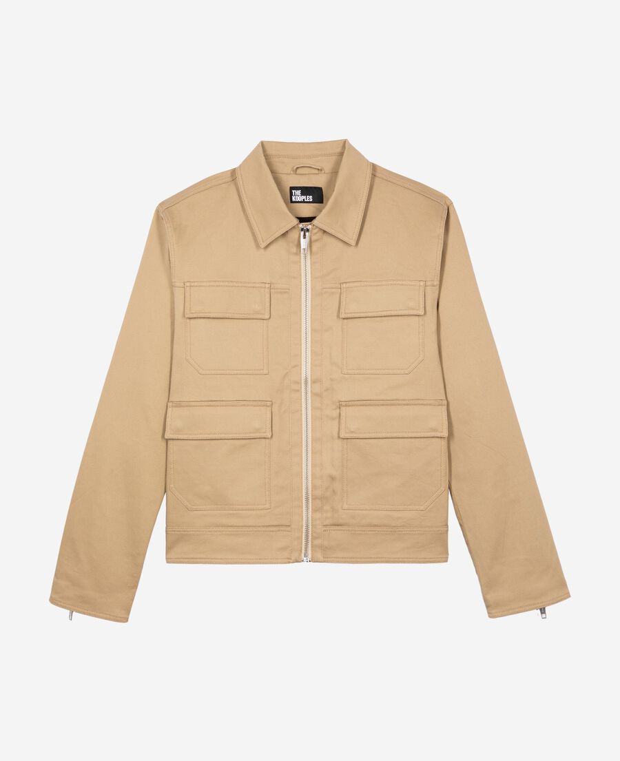 The Kooples HOMBRE BEIGE chaqueta de algod&oacute;n beige