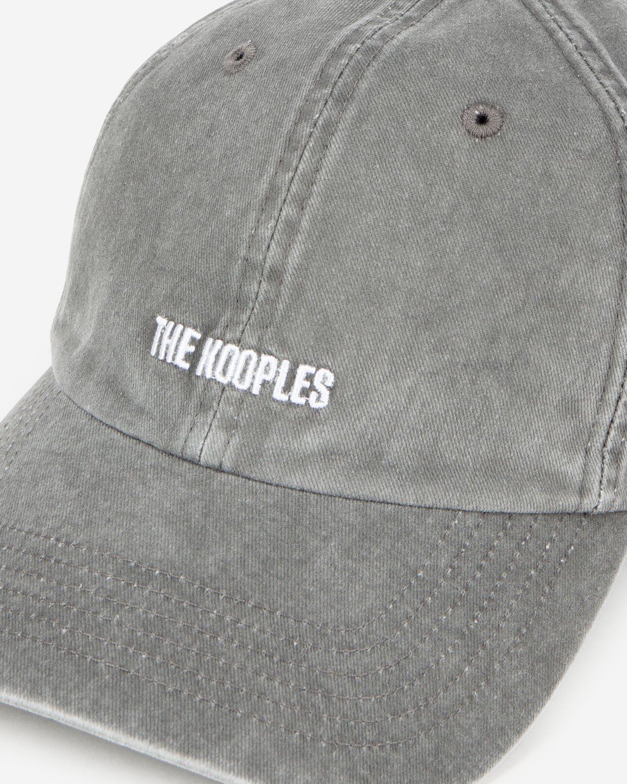 The Kooples MIXTE BLACK WASHED casquette logo brodé noire