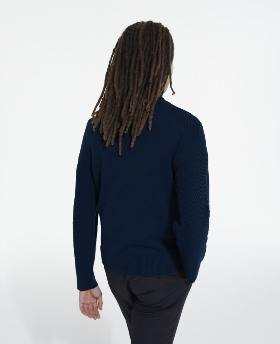 blue wool sweater