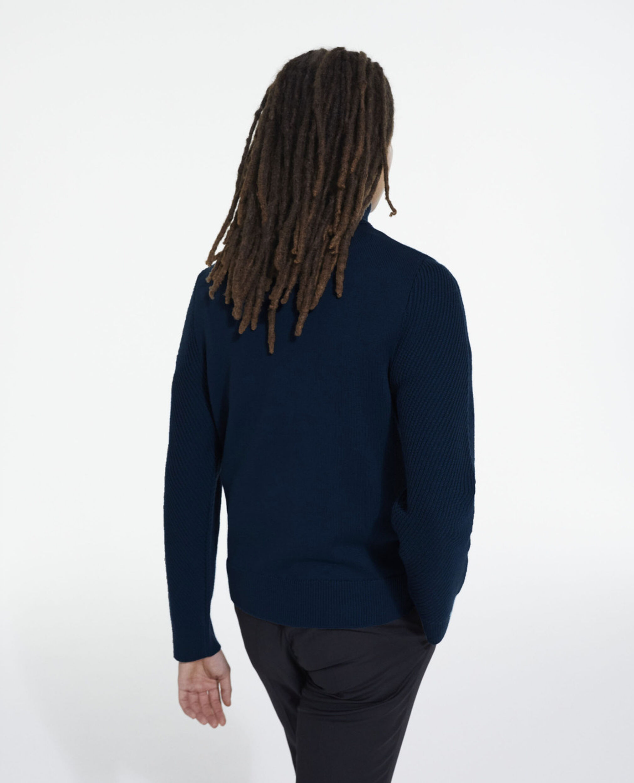 Blue wool sweater, BLUE, hi-res image number null