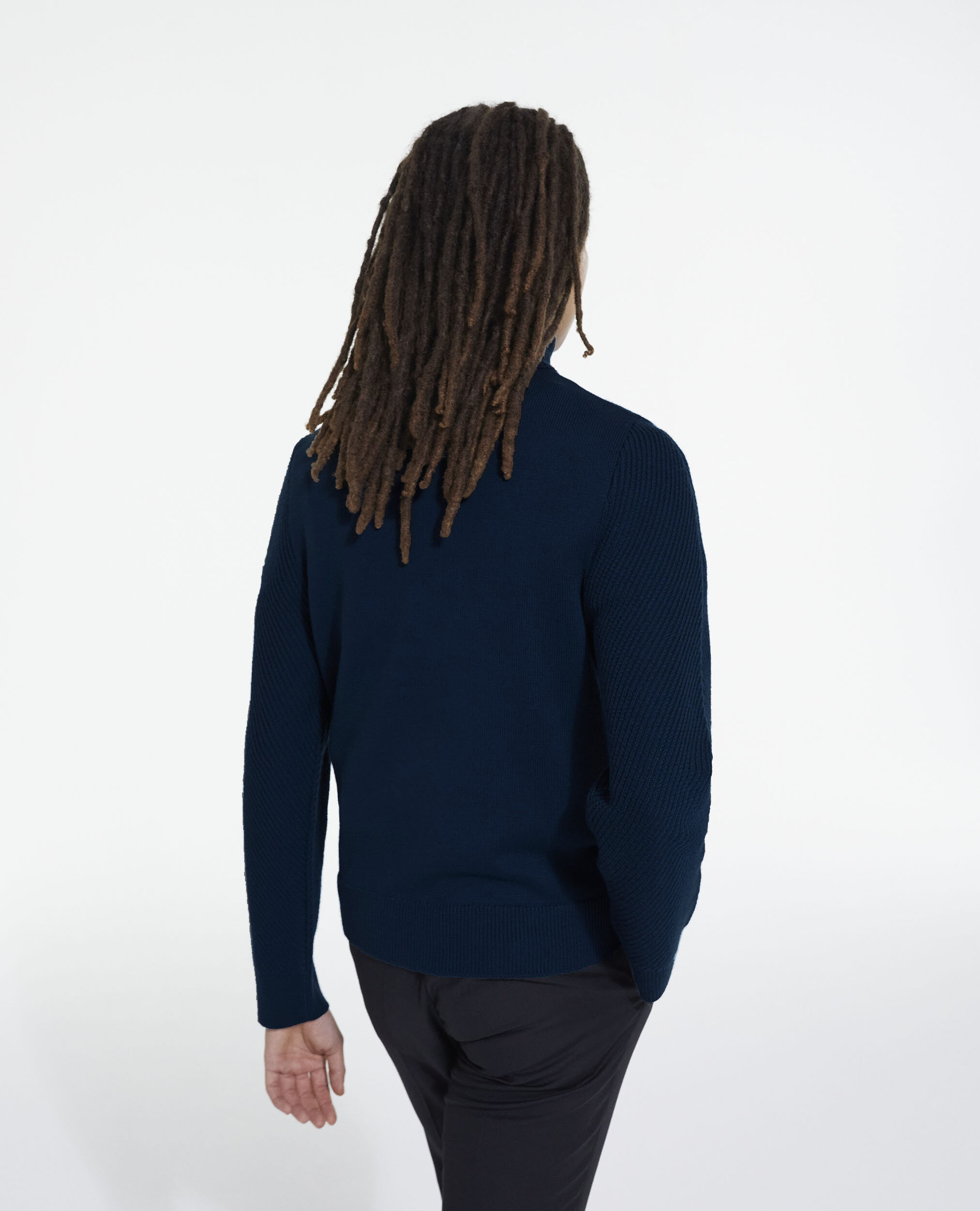 Blue wool sweater, BLUE, hi-res image number null